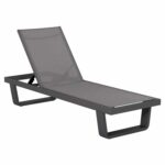 ΞΑΠΛΩΣΤΡΑ ΑΛΟΥΜΙΝΙΟΥ ΜΕ ΥΦΑΣΜΑ TESLIN RICKON HM6292.01 ΣΕ ΓΚΡΙ 198x61,5x97Υεκ.