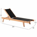 ΞΑΠΛΩΣΤΡΑ MILOS HM10650.03 ΞΥΛΟ ΟΞΙΑΣ ΣΕ ΦΥΣΙΚΟ-ΜΑΥΡΟ TEXTILENE 204x65x31,5-92,5Υ εκ. - Image 2
