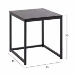 ΖΙΓΚΟΝ GRELAY 2 ΤΕΜ MDF ΟΨΗ ΜΑΡΜΑΡΟΥ & ΜΕΤΑΛΛΟ HM8762.13 45Χ45Χ50εκ. & 37Χ37Χ43 εκ. - Image 2