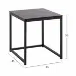 ΖΙΓΚΟΝ GRELAY 2 ΤΕΜ MDF ΟΨΗ ΜΑΡΜΑΡΟΥ & ΜΕΤΑΛΛΟ HM8762.13 45Χ45Χ50εκ. & 37Χ37Χ43 εκ. - Image 2