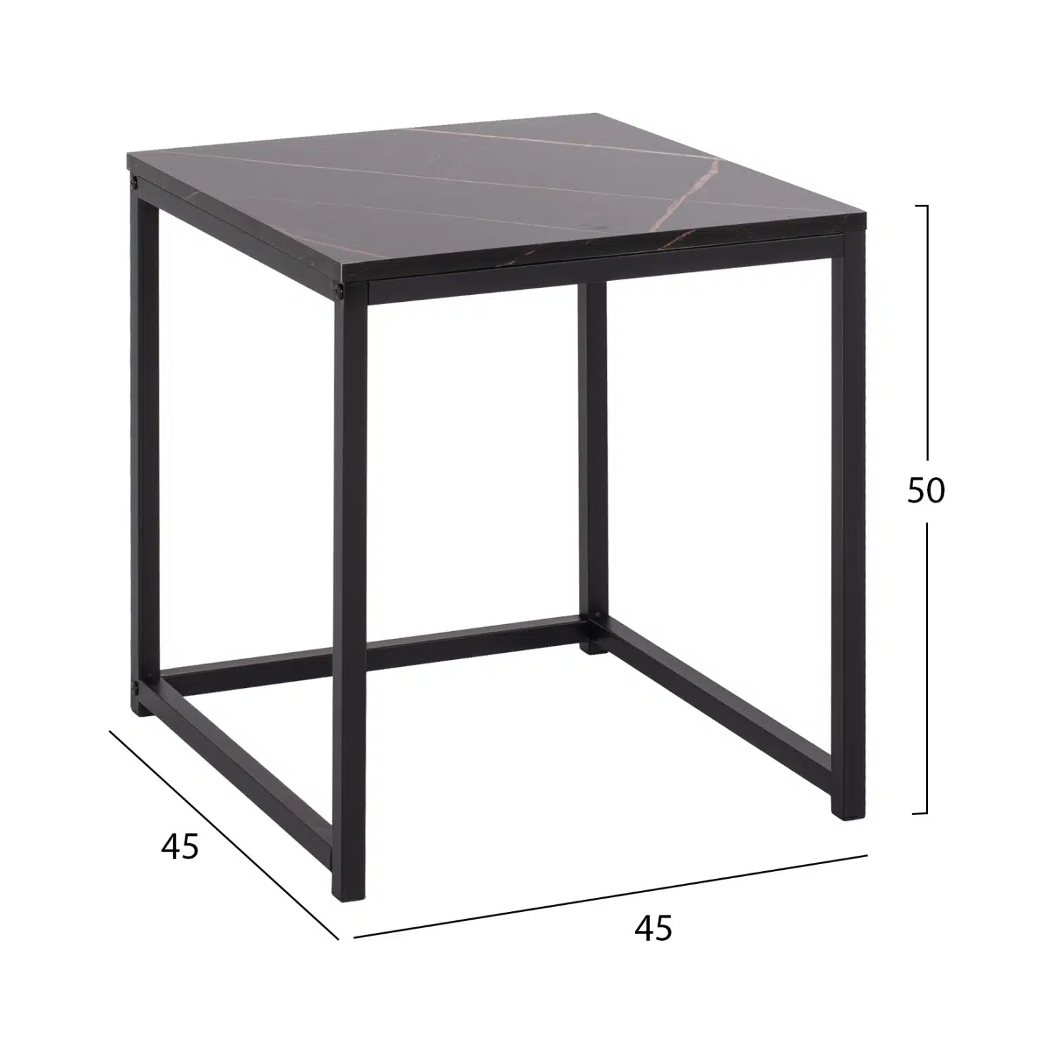 ΖΙΓΚΟΝ GRELAY 2 ΤΕΜ MDF ΟΨΗ ΜΑΡΜΑΡΟΥ & ΜΕΤΑΛΛΟ HM8762.13 45Χ45Χ50εκ. & 37Χ37Χ43 εκ. - Image 2