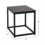 ΖΙΓΚΟΝ GRELAY 2 ΤΕΜ MDF ΟΨΗ ΜΑΡΜΑΡΟΥ & ΜΕΤΑΛΛΟ HM8762.13 45Χ45Χ50εκ. & 37Χ37Χ43 εκ. - Image 3