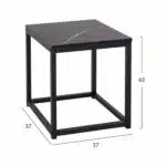 ΖΙΓΚΟΝ GRELAY 2 ΤΕΜ MDF ΟΨΗ ΜΑΡΜΑΡΟΥ & ΜΕΤΑΛΛΟ HM8762.13 45Χ45Χ50εκ. & 37Χ37Χ43 εκ. - Image 3