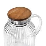ESTIA ΚΑΝΑΤΑ ΓΥΑΛΙΝΗ ALLURE 1300ml ΜΕ ΞΥΛΙΝΟ ΚΑΠΑΚΙ - Image 3