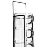 ESTIA ΚΟΥΠΕΣ ΓΥΑΛΙΝΕΣ ΜΕ ΜΕΤΑΛΛΙΚΗ ΒΑΣΗ ΣΕΤ 4x210ml - Image 3