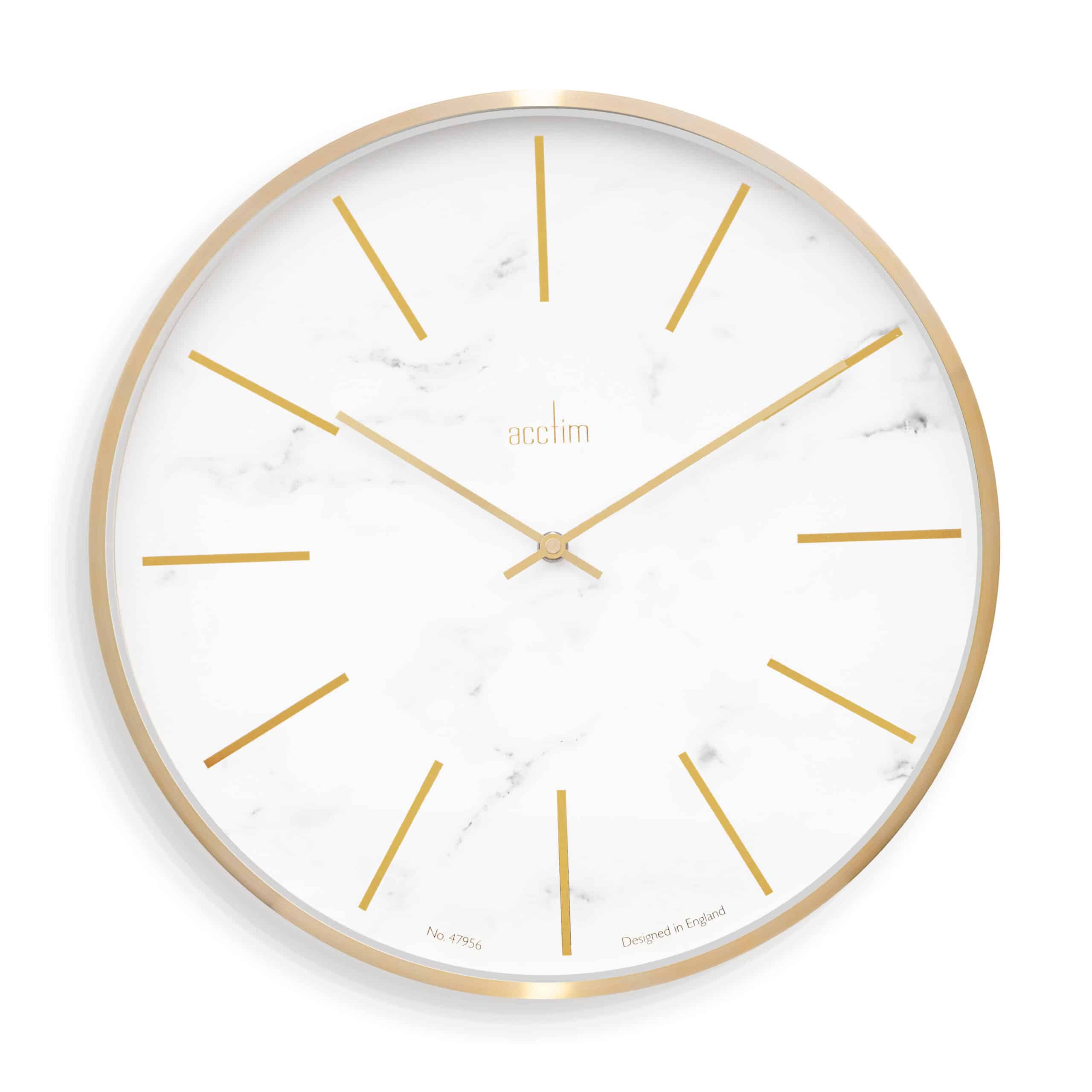 Clocks Acctim - Ρολόι Τοίχου 50cm Luxe Marble/Brass - Image 1