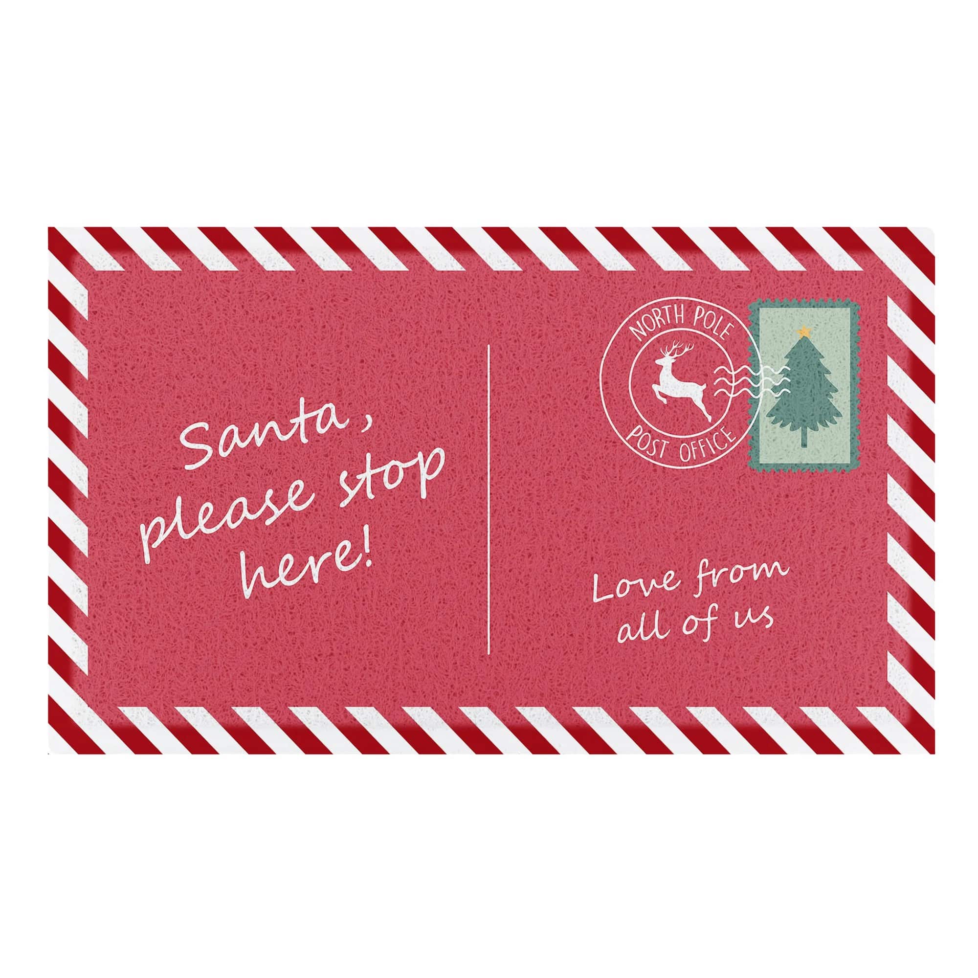 DMW-SANTASTOPHERE-7040 Artsy Mats - Χαλάκι Εισόδου Santa Stop Here 70x40cm - Image 1