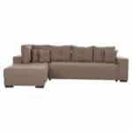 ΓΩΝΙΑΚΟΣ ΚΑΝΑΠΕΣ-ΚΡΕΒΑΤΙ ΜΕ ΑΠΟΘ.ΧΩΡΟ TRENDSTON HM3302.03L ΜΠΕΖ ΥΦΑΣΜΑ 298x177x95Υεκ - Image 4
