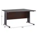 ΓΡΑΦΕΙΟ ΕΠΑΓΓΕΛΜΑΤΙΚΟ VALDEN HM2045.02 WENGE 150X80X75 - Image 2