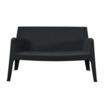 ΚΑΝΑΠΕΣ 2-ΘΕΣΙΟΣ ΠΟΛΥΠΡΟΠΥΛΕΝΙΟΥ SLEEK HM6366.02 ΧΡΩΜΑ ΜΑΥΡΟ 118x48,5x73Υεκ. - Image 2