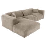 ΚΑΝΑΠΕΣ ΓΩΝΙΑ (ΑΡΙΣΤΕΡΗ) BRICKEN HM3275.01L ΜΠΕΖ ΥΦΑΣΜΑ 110-282x98-160x72Υεκ. - Image 7