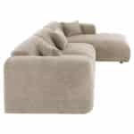 ΚΑΝΑΠΕΣ ΓΩΝΙΑ BRICKEN HM3275.01R ΜΠΕΖ ΥΦΑΣΜΑ 110-282x98-160x72Υεκ. - Image 4