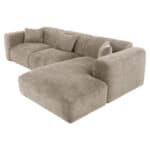 ΚΑΝΑΠΕΣ ΓΩΝΙΑ BRICKEN HM3275.01R ΜΠΕΖ ΥΦΑΣΜΑ 110-282x98-160x72Υεκ. - Image 7