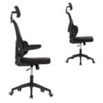 ΚΑΡΕΚΛΑ ΓΡΑΦΕΙΟΥ BASTON HM18236.01 ΜΑΥΡΟ MESH & PP ΣΚΕΛΕΤΟΣ 64x60x117-127Υεκ. - Image 4
