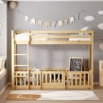 ΚΟΥΚΕΤΑ ΠΑΙΔΙΚΗ ΜΕ ΠΑΡΚΑΚΙ PLAYKID HM21312 ΞΥΛΟ ΠΕΥΚΟΥ ΦΥΣΙΚΟ--ME ΣΤΡΩΜΑ 90x190εκ - Image 5