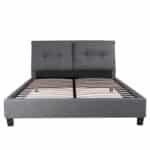 ΚΡΕΒΑΤΙ ΜΕ ΣΤΡΩΜΑ BILLIE HM21284.03 ΓΚΡΙ ΥΦΑΣΜΑ--ΓΙΑ 160x200εκ - Image 4