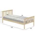 ΚΡΕΒΑΤΙ ΠΑΙΔΙΚΟ ΜΕ ΣΤΡΩΜΑ GIMLY HM21300 ΞΥΛΟ ΠΕΥΚΟΥ ΣΕ ΦΥΣΙΚΟ ΓΙΑ ΣΤΡΩΜΑ 90x190εκ - Image 3