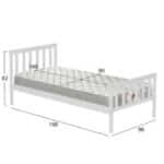 ΚΡΕΒΑΤΙ ΠΑΙΔΙΚΟ ΜΕ ΣΤΡΩΜΑ GIMLY HM21300.01 ΞΥΛΟ ΠΕΥΚΟΥ ΣΕ ΛΕΥΚΟ ΓΙΑ ΣΤΡΩΜΑ 90x190εκ - Image 3