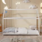 ΚΡΕΒΑΤΙ ΠΑΙΔΙΚΟ ΜΕ ΣΤΡΩΜΑ PEPE HM21302.01 ΞΥΛΟ ΠΕΥΚΟΥ ΣΕ ΛΕΥΚΟ--ΣΤΡΩΜΑ 90x190εκ - Image 5