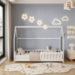 ΚΡΕΒΑΤΙ ΠΑΙΔΙΚΟ ΜΕ ΣΤΡΩΜΑ PHYLLIS HM21304.01 ΞΥΛΟ ΠΕΥΚΟΥ ΣΕ ΛΕΥΚΟ--ΣΤΡΩΜΑ 90x190εκ - Image 5