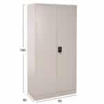 ΝΤΟΥΛΑΠΑ ΜΕΤΑΛΛΙΚΗ CLOD HM5961.11 2ΦΥΛΛΗ ΜΕ ΧΩΡΙΣΜΑ ΑΝΟΙΧΤΟ ΓΚΡΙ 90Χ40Χ180Yεκ. - Image 2