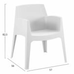 ΠΟΛΥΘΡΟΝΑ ΠΟΛΥΠΡΟΠΥΛΕΝΙΟΥ SLEEK HM6370.01 ΛΕΥΚΗ 57x56x82,5Υεκ. - Image 2