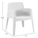ΠΟΛΥΘΡΟΝΑ ΠΟΛΥΠΡΟΠΥΛΕΝΙΟΥ SLEEK HM6370.01 ΛΕΥΚΗ 57x56x82,5Υεκ. - Image 2
