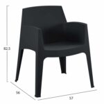 ΠΟΛΥΘΡΟΝΑ ΠΟΛΥΠΡΟΠΥΛΕΝΙΟΥ SLEEK HM6370.02 ΜΑΥΡΗ 57x56x82,5Υεκ. - Image 2