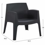 ΠΟΛΥΘΡΟΝΑ ΠΟΛΥΠΡΟΠΥΛΕΝΙΟΥ LOUNGE SLEEK HM6365.02 ΜΑΥΡΟ 62,5x48,5x73Υεκ. - Image 2