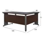 ΣΕΤ ΓΡΑΦΕΙΟΥ 3ΤΜΧ ΣΕ ΧΡΩΜΑ WENGE HM10203.02L - Image 2