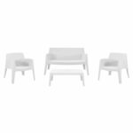 ΣΕΤ LOUNGE 4ΤΜΧ SLEEK HM21275.01 ΛΕΥΚΟ ΠΟΛΥΠΡΟΠΥΛΕΝΙΟ