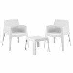 ΣΕΤ 3ΤΜΧ ΠΟΛΥΠΡΟΠΥΛΕΝΙΟΥ SLEEK HM21267.01 ΤΡΑΠΕΖΑΚΙ & 2 ΠΟΛΥΘΡΟΝΕΣ-ΛΕΥΚΟ