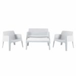 ΣΕΤ ΣΑΛΟΝΙ ΕΞ.ΧΩΡΟΥ 4ΤΜΧ SLEEK HM21268.01 ΛΕΥΚΟ ΠΟΛΥΠΡΟΠΥΛΕΝΙΟ