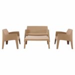 ΣΕΤ ΣΑΛΟΝΙ ΕΞ.ΧΩΡΟΥ 4ΤΜΧ SLEEK HM21268.03 ΚΑΠΟΥΤΣΙΝΟ ΠΟΛΥΠΡΟΠΥΛΕΝΙΟ - Image 2