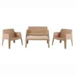 ΣΕΤ ΣΑΛΟΝΙ ΕΞ.ΧΩΡΟΥ 4ΤΜΧ SLEEK HM21268.03 ΚΑΠΟΥΤΣΙΝΟ ΠΟΛΥΠΡΟΠΥΛΕΝΙΟ