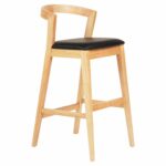 ΣΚΑΜΠΟ ΜΠΑΡ NAMI HM9952.01 RUBBERWOOD ΣΕ ΟΑΚ-ΜΑΥΡΟ PU 47,5x59x102,5Υεκ.