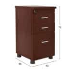 ΣΥΡΤΑΡΙΕΡΑ ΓΡΑΦΕΙΟΥ VANCE ΕΠΑΓΓΕΛΜΑΤΙΚΗ WENGE HM2049.12 40X46X75Υ εκ. - Image 2