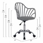 ΚΑΡΕΚΛΑ ΓΡΑΦΕΙΟΥ BECKY HM8457.10 ΣΕ ΓΚΡΙ ΧΡΩΜΑ 57Χ57Χ96 ΕΚ - Image 6