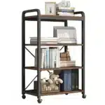 Ραφιέρα Geo 072-000073 60x30x110cm Walnut-Black