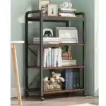 Ραφιέρα Geo 072-000073 60x30x110cm Walnut-Black - Image 2