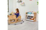 Ραφιέρα Dovere pakoworld φυσικό-λευκό mdf 56x34x55εκ - Image 2