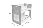 Ραφιέρα Dovere pakoworld φυσικό-λευκό mdf 56x34x55εκ - Image 4