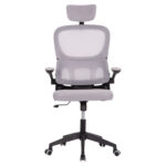 ΚΑΡΕΚΛΑ ΓΡΑΦΕΙΟΥ BASTON HM18236.02 ΓΚΡΙ MESH & ΜΑΥΡΟ PP ΣΚΕΛΕΤΟΣ 64x60x127Υεκ. - Image 3