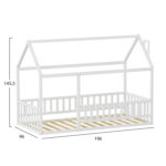 ΚΡΕΒΑΤΙ ΠΑΙΔΙΚΟ ΜΕ ΚΑΓΚΕΛΟ HOUSER HM706.03 τ.MONTESSORI ΞΥΛΟ ΠΕΥΚΟ ΛΕΥΚΟ-190x90εκ - Image 3