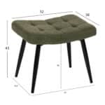 ΠΟΛΥΘΡΟΝΑ CRAWLEY ΜΕ ΥΠΟΠΟΔΙΟ HM8918.23 ΥΦΑΣΜΑ ΜΠΟΥΚΛΕ ΚΥΠΑΡΙΣΣΙ 70x74x105Υ εκ. - Image 3