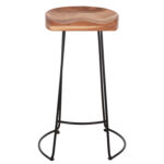 ΣΚΑΜΠΟ BAR ELEANOR HM8363.11 ΜΑΣΙΦ ΞΥΛΟ ΑΚΑΚΙΑΣ-ΜΕΤΑΛΛΟ 50x43x78Υεκ. - Image 3