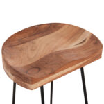 ΣΚΑΜΠΟ BAR ELEANOR HM8363.11 ΜΑΣΙΦ ΞΥΛΟ ΑΚΑΚΙΑΣ-ΜΕΤΑΛΛΟ 50x43x78Υεκ. - Image 7