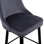ΣΚΑΜΠΟ ΜΠΑΡ SERENITY HM8519.01 ΑΠΟ ΒΕΛΟΥΔΟ ΓΚΡΙ ΜΕ ΜΕΤΑΛΛΙΚΟ ΣΚΕΛΕΤΟ 51Χ57Χ110Υ εκ. - Image 8