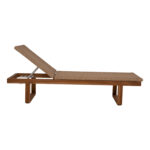 ΞΑΠΛΩΣΤΡΑ PATRON HM5993 TEAK ΞΥΛΟ ΚΑΙ ΣΧΟΙΝΙ VIRO ΣΕ ΠΛΕΞΗ WICKER 191x65x86Yεκ. - Image 3