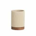 Andrea House - Ποτηράκι Για Οδοντόβουρτσες Wood/Beige